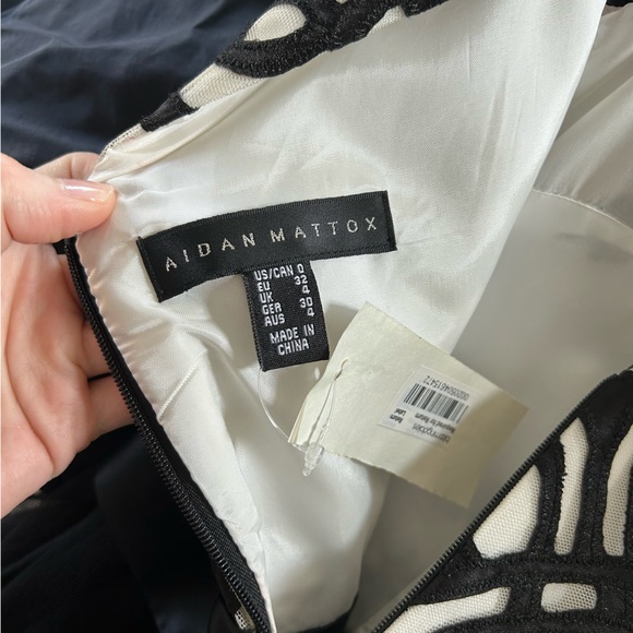 Aidan Mattox B&W long dress - Picture 5 of 7